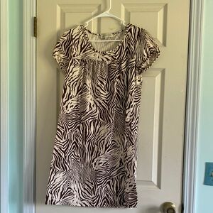 Jones New York Zebra Pattern Dress